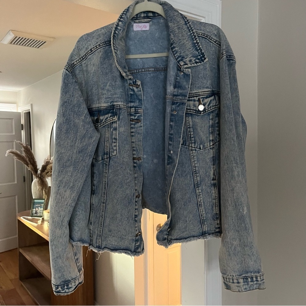 Denim Jacket, Vintage Inspired, Light Wash, Women’s XL